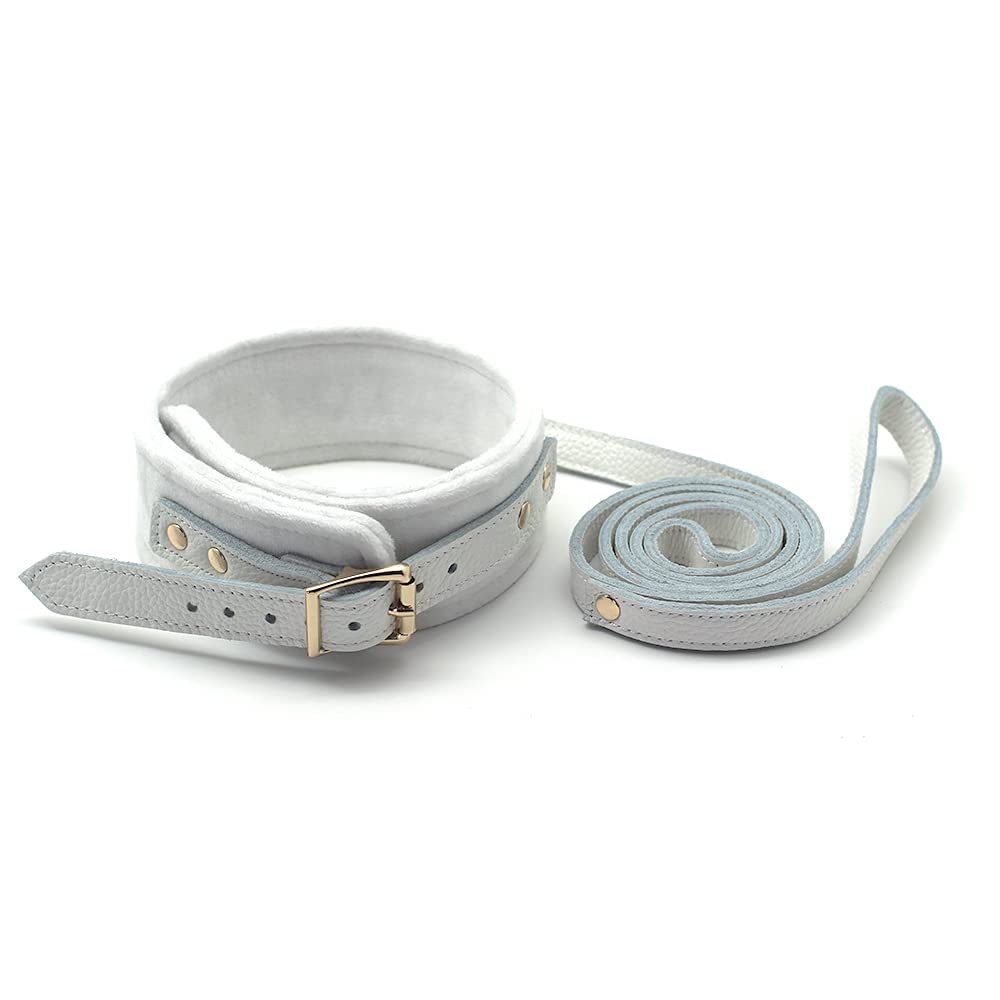 Amazon.co.jp: Liebe Seele コスプレ SMグッズ 首輪 人間用 白