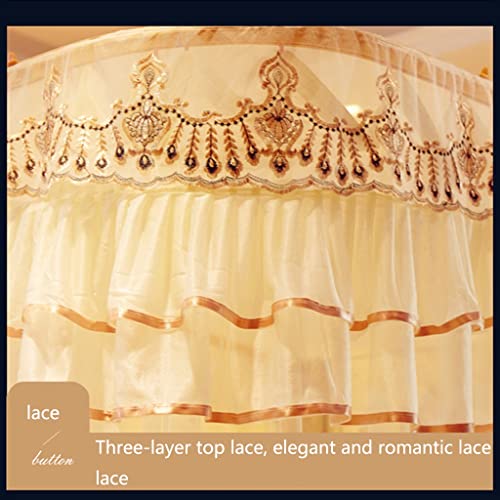 Rideau de lit rose haut de gamme 180x210 cm avec support de luxe - 3