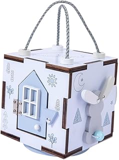 Toyvian 3 Pçs Caixa Thorey Brinquedos De Madeira Viagem Tabuleiro De Xadrez Brinquedos De Madeira Habilidades Básicas Placa De Atividade Ocupado Cubo De Atividade Ocupado Brinquedo