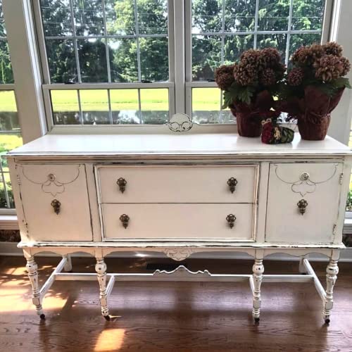 Chalky Chicks Premium Chalk Style Paint For Furniture, Home Decor & Diy Crafts – Eco Friendly – No Sanding, No Primer Needed – Multi Surface Paint – Old Lace (Off White) – 32 Oz – Made In The Usa #TOP6