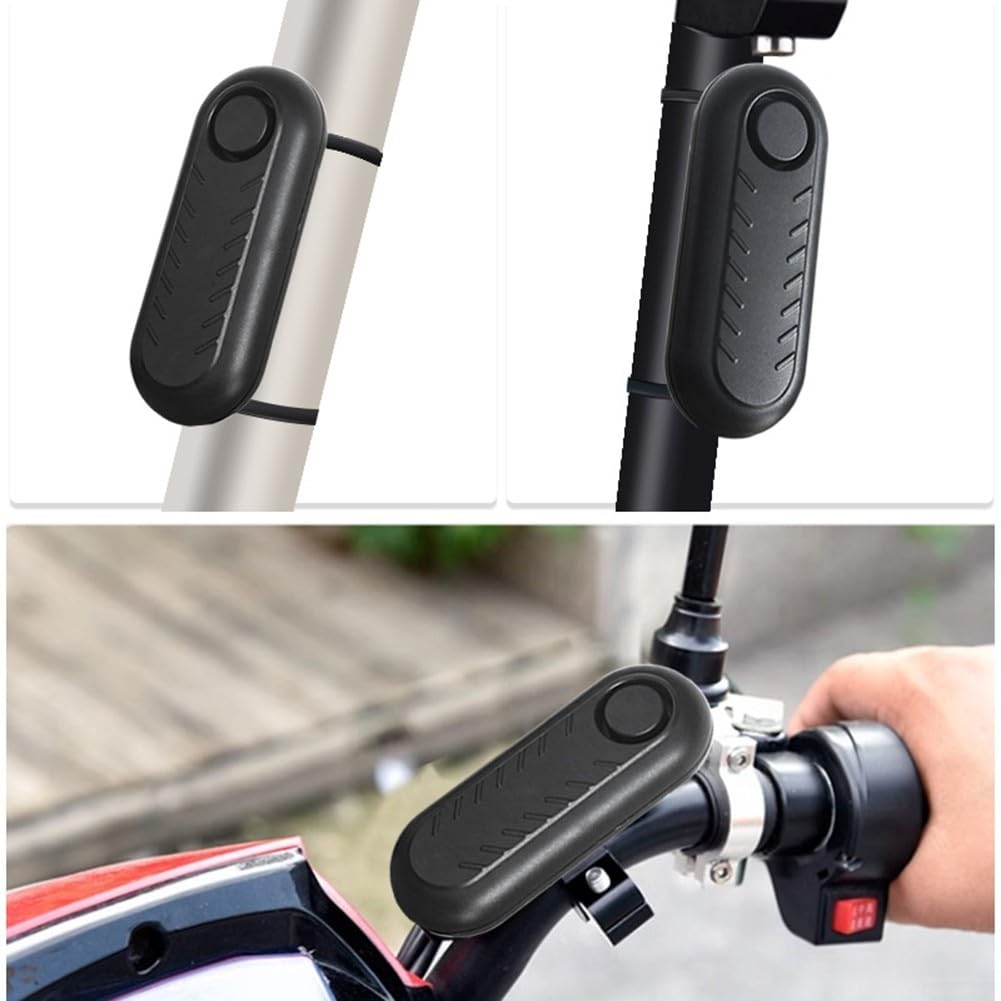 Alarma de alto decibelio para bicicleta, 110 dB, antirrobo, sistema de seguridad, impermeable, control remoto, vibración, inducción, para bicicletas, motocicletas, ABS, negro, 11,54,53