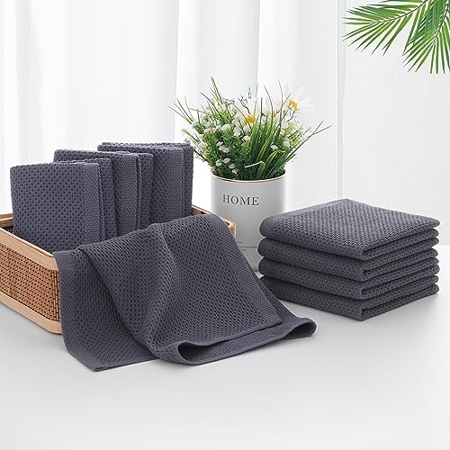 Homaxy 100% Cotton Kitchen Towels And Dishcloths Set thumb #5