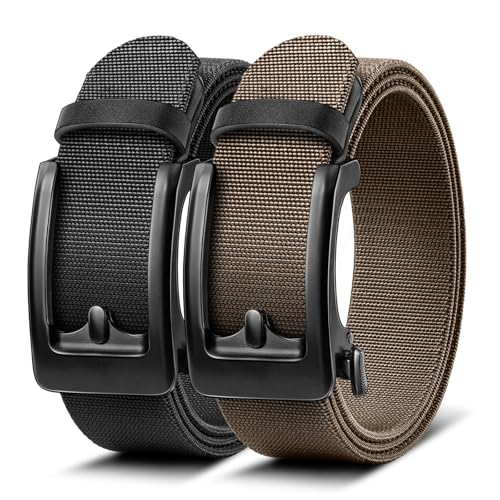 BULLIANT Men Belt Multi-Pack,Stretchable Ratchet Belt Adjustable For Men Gift Golf Casual Jeans Precise Fit