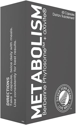 Silver Fern Suplemento de marca + fitosoma de berberina y aXivite - Apoya la función y el bienestar - 60 cápsulas