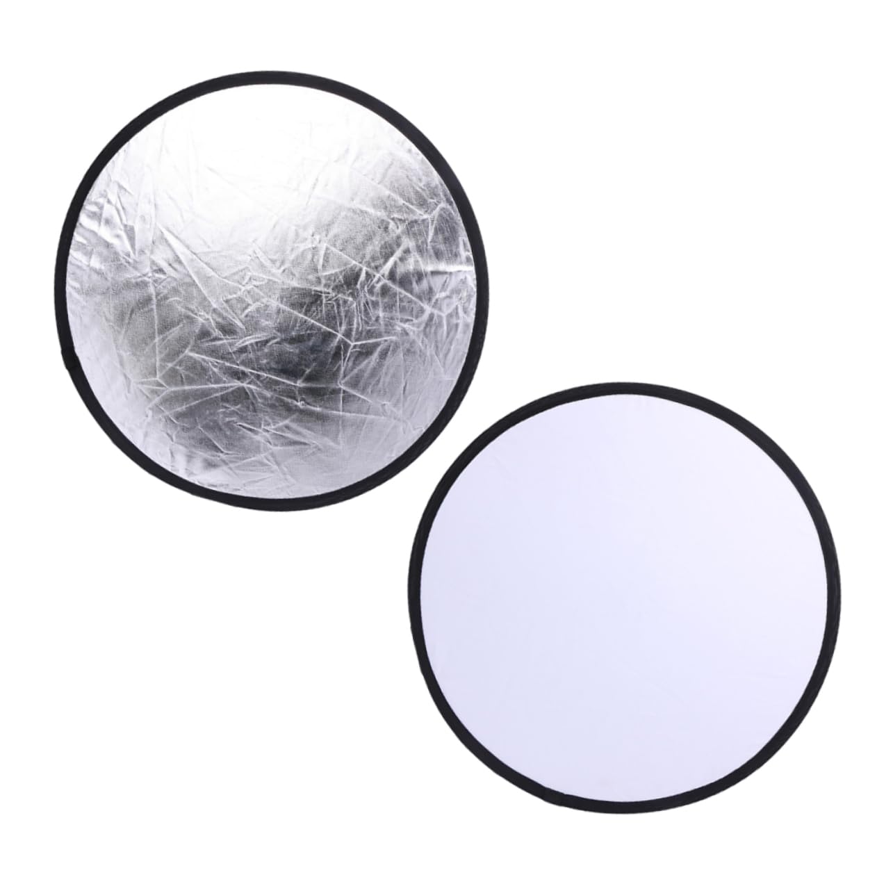 CIYODO 2pcs Round Light Pad Photo Reflector Photo Light Reflector Light Reflector for Studio Diffuser Photography Photo Light Diffuser Silver Nylon Cloth with Reflective Coating