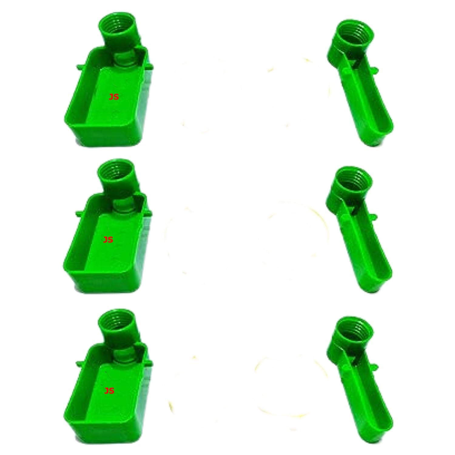 JS Bird Drinker & Feeder for Any Bottle (Pack of 6) Multi Color