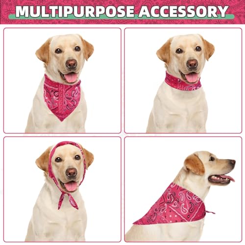 Kooltail BJSJ101_PSL Dog Bandanas 4 Pack - Spring Summer Washable Pet Scarf Bibs Kerchief, Dog Apparel & Accessories For Girl Boy Small Medium Large Dogs Puppy Paisley Pattern thumb #3
