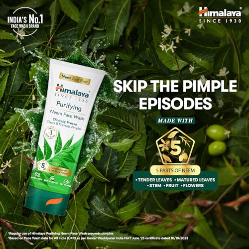 Image of Himalaya Purifying Neem Face Wash 150ml + Himalaya Purifying Neem Face Serum 15ml Regime pack
