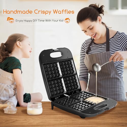 Aigostar Waffle Maker, 4-Slice Nonstick Waffle Iron thumb #6
