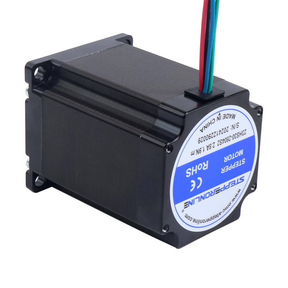 STEPPERONLINE Nema 23 Schrittmotor φ8mm Welle Bipolar 1.9Nm (269.06oz.in) 2.8A 57x57x76mm 4 Drähte CNC 3D Drucker