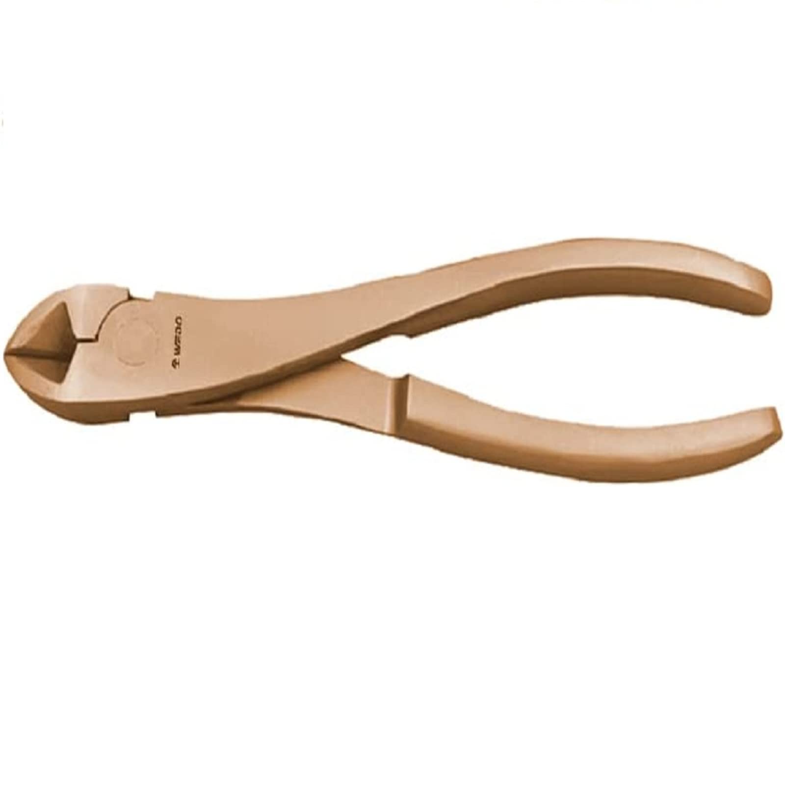 WEDO Alicates de corte diagonal, alicates de corte lateral, cortador lateral, longitud de 190 mm, longitud de 8 pulgadas, cobre berilio, no brillante, no magnético, estándar DIN, certificado BAM y FM