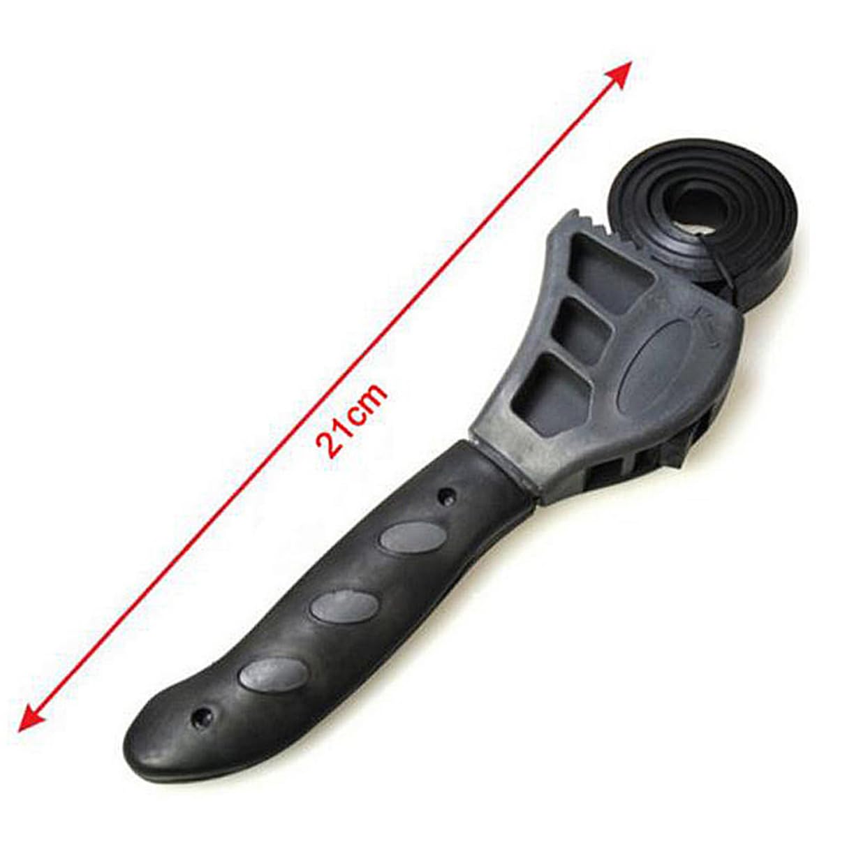 IWOWHERO 2Pcs Adjustable Rubber Strap Wrench Jar Openers Multifunctional Black Tool for Comfortable Grip and Versatile Use Auto Repair and Bottle Opening