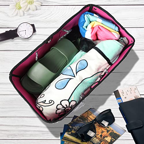 Monoblanks Neoprene Tote Bag Large Beach Bag,Multipurpose Beach Tote Bag For Women Travel Gym Pool (Camouflage Gray) #TOP2