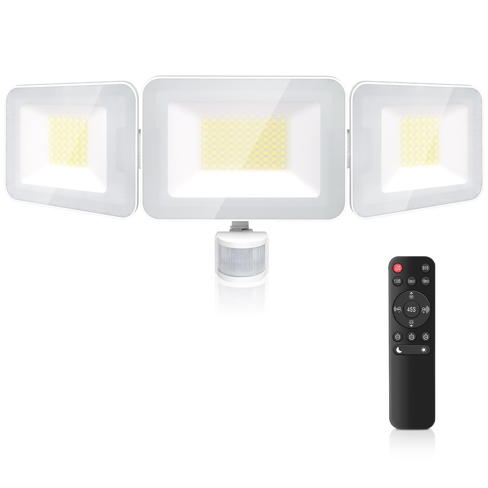 MEIHUA 100W Security Lights Outdoor Motion Sensor with Remote Control, 9600LM PIR Security Light