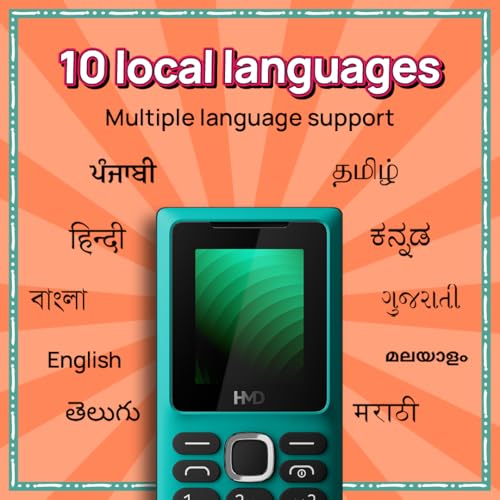 Image of HMD 100 Keypad Mobile Phone | Single SIM, Long Lasting Battery, Durable Design, Wireless FM Radio, Phone Talker, 1-Year Replacement Guarantee | Teal