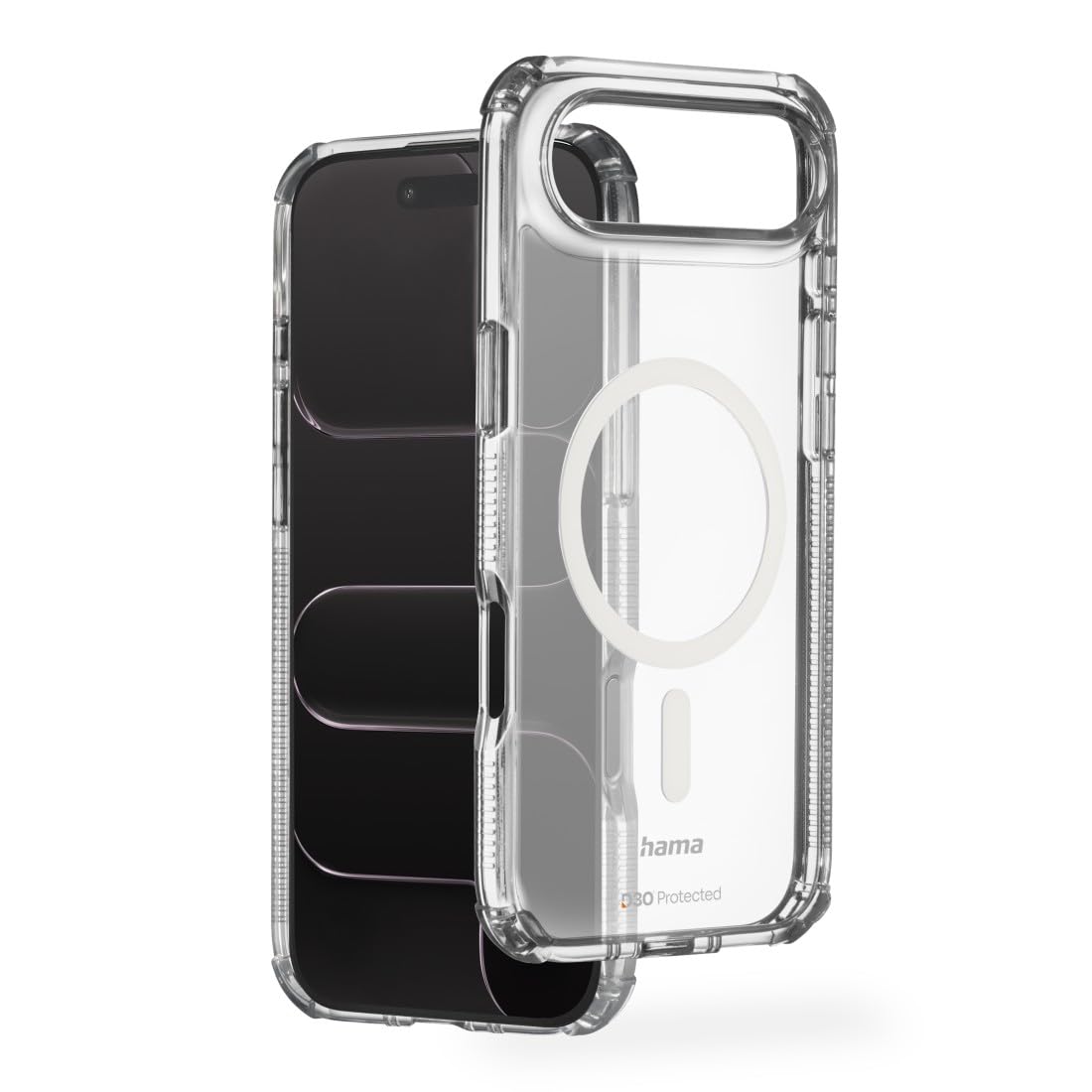 Hama Extreme Protect Mobile Phone Case for iPhone 17 Air and MagSafe (D3O Bumper, Shockproof, Drop-Proof, Shatterproof, Clear iPhone Case No Yellowing, Magnetic Case for Inductive Charging)