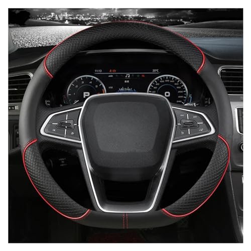 Couvre Volant Couverture De Volant De Voiture en Forme De D, en Cuir Microfibre, Accessoires D'intérieur pour Ford pour Fiesta pour MK7 4 5 6 Décoration...