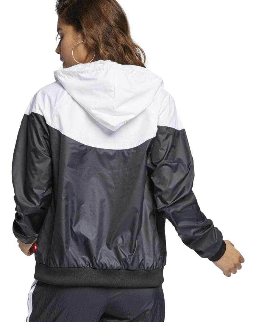 Nike Womens Sportswear Windrunner Jacket (Medium, Black/White)