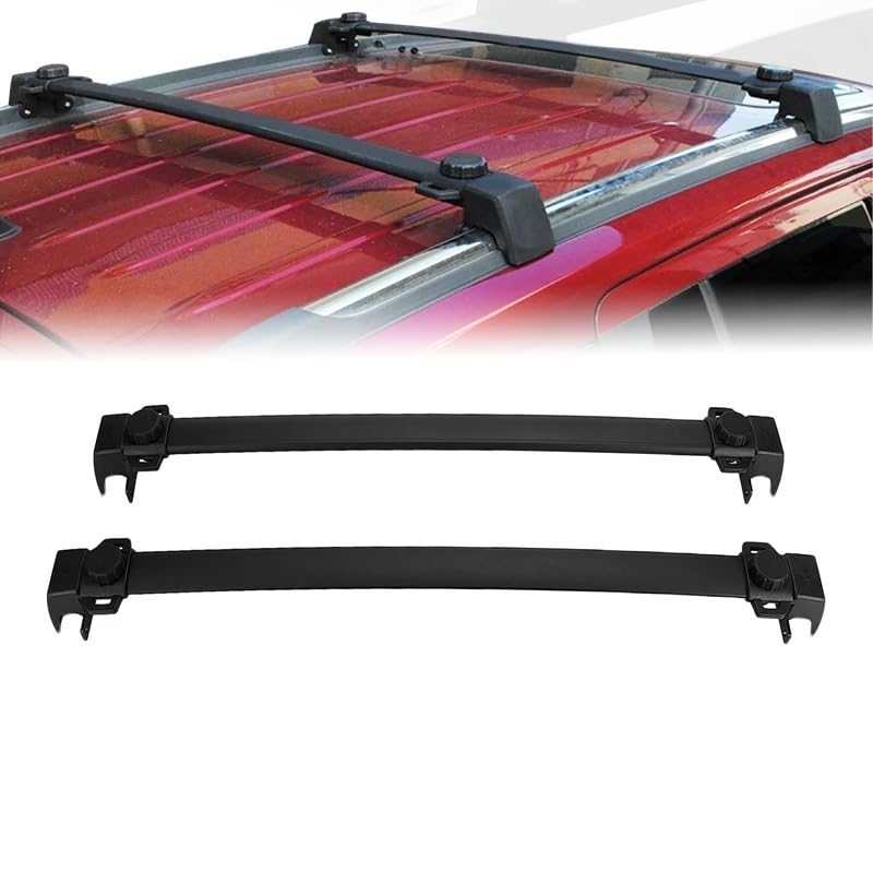 Barres de toit pour Jeep Compass 2020 rails transversales noirs - 6