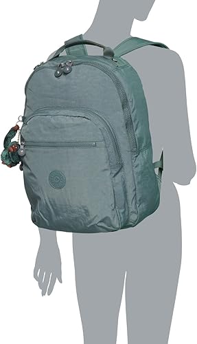 Miniatura 5 de Kipling Seúl - Mochila grande para portátil de 15 pulgadas, color aloe claro, Sábila, Moderno