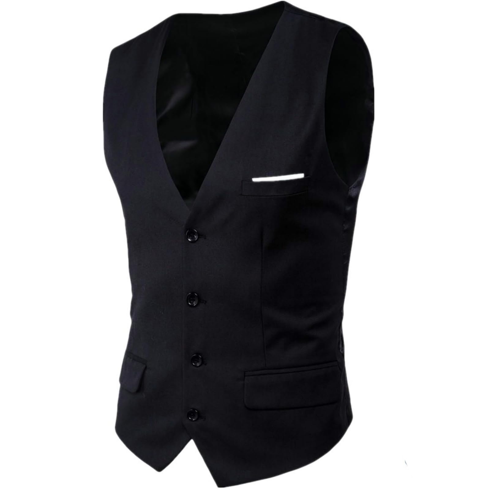 Chaleco de estilo coreano ajustado caballero para trajes de vestir modernos 8
