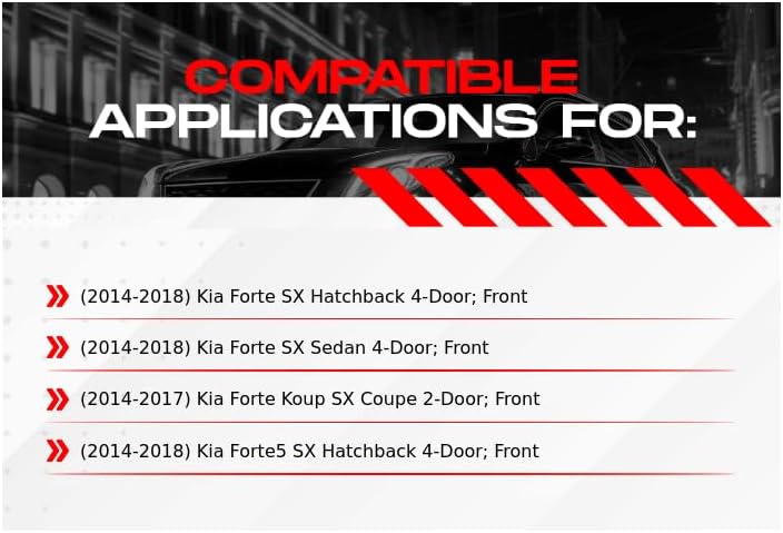 Miniatura 2 de Para Forte Koup, Forte5, Veloster R1 Concepts eLine Kit de rotores de freno delanteros lisos + almohadillas de cerámica