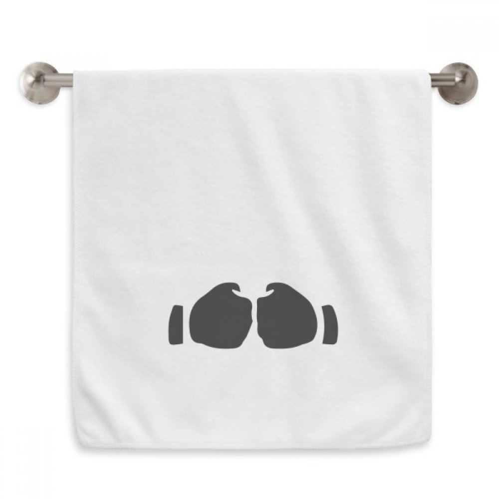 Serviettes moelleuses 13x29 inch Fist Silhouette débarbouillettes blanc