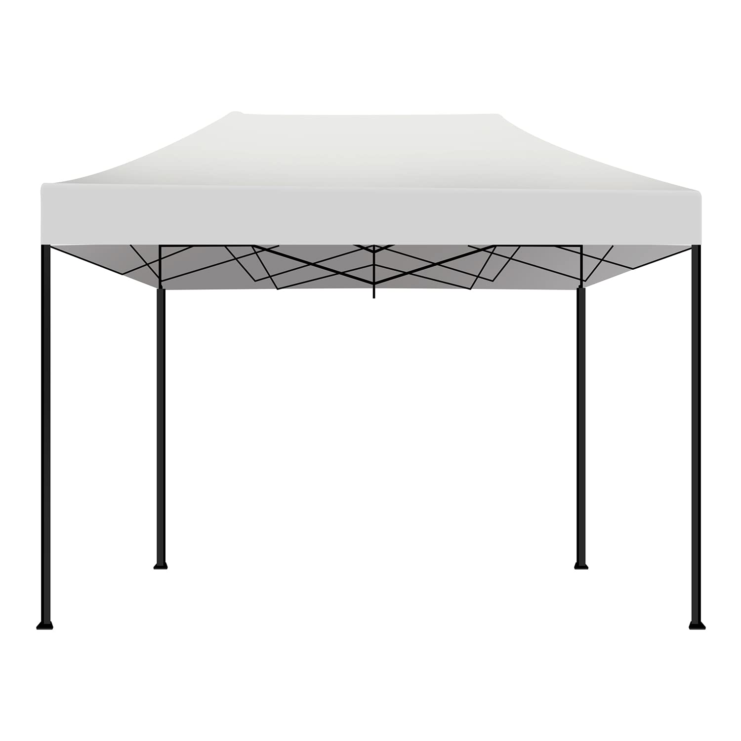 Taman - Gazebo da giardino 3X4,5 Impermeabile con teli laterali tendone pieghevole per fiere e mercati (Bianco)