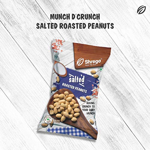 Image of SHREGO Salted Roasted Peanuts, Healthy Namkeen and Snacks, Pack of 5, 800G (5X160G)