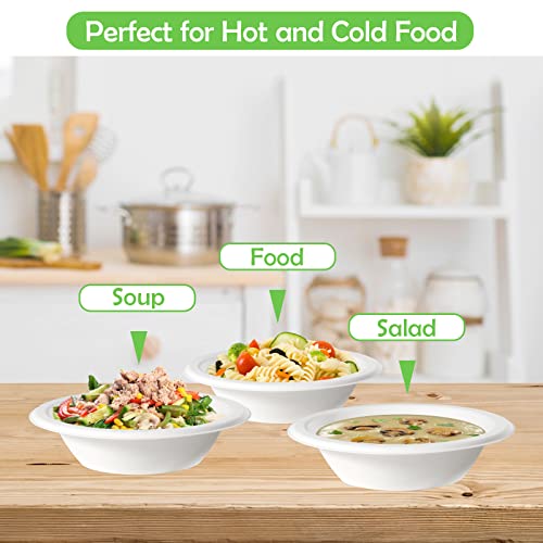 GREENESAGE Paper Bowls Disposable Bowls 20oz 100 Pack, Eco-Friendly - Image 3