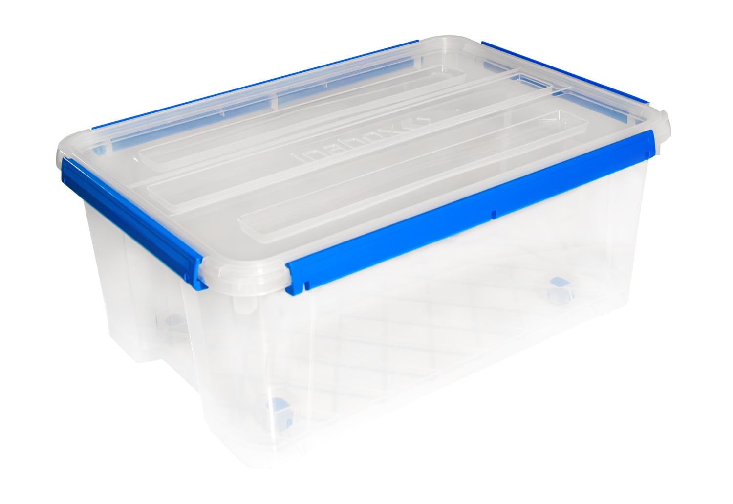 INABOX 30L Premiumsealed Storage Container with Silicon Rubber Seal, PP, PS, Silicon Rubber material, 4-Side Locking Clips for Secure Closure, Two Directional Wheel, Transparent Storage Container-image-6