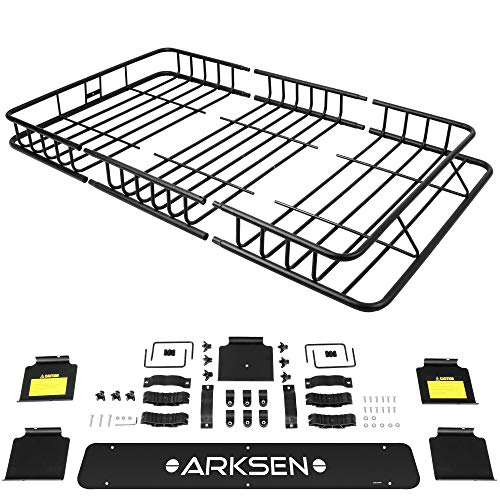 ARKSEN 64" Universal Roof Rack Cargo Extension with Cargo Net Car Top
