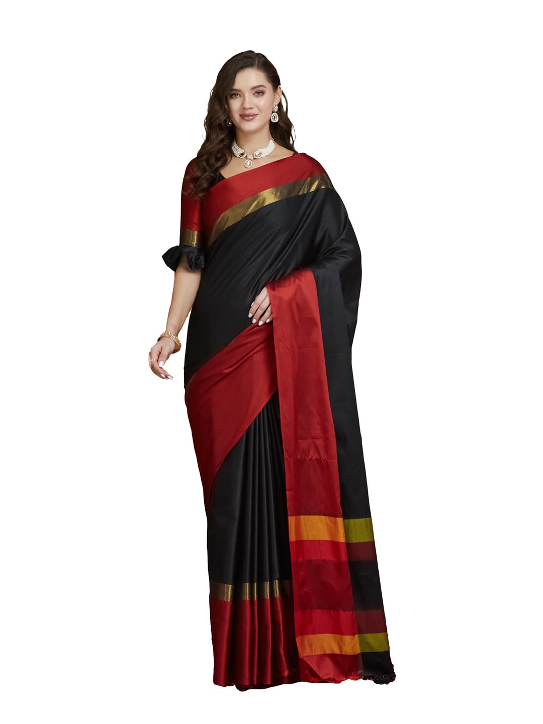 Women's Designer Ribbon Work Georgette Saree With Blouse-picture-30