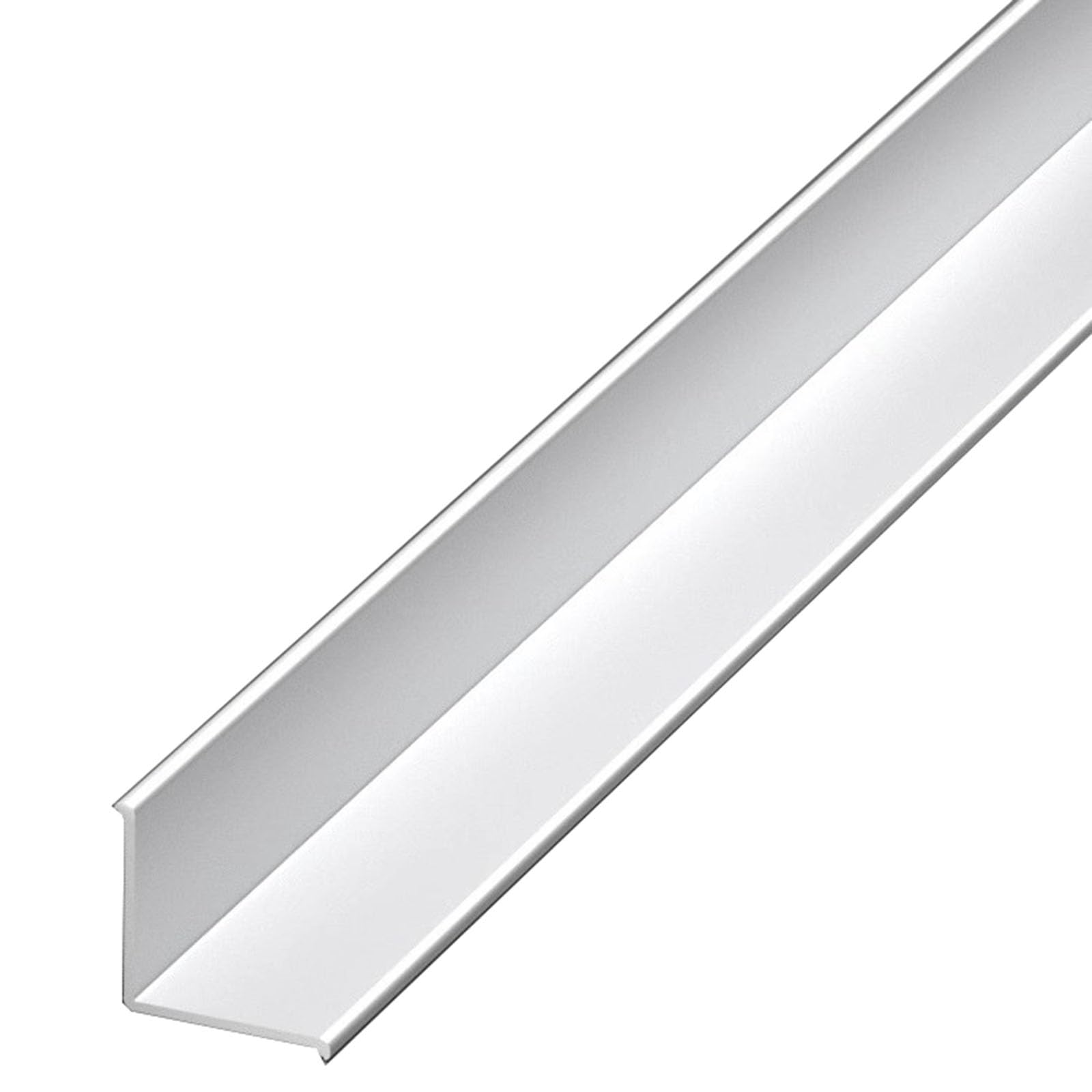 Angle Profile Aluminium, Anodised - 15x15mm Sizes Flooring Edge Trim, TMW Profiles, Upgrade Your Home Or Office With Perfect 90 Degree Angles(Silver,20mm)