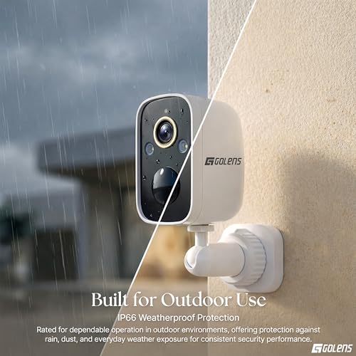 Image of Golens WC08K 4G SIM Security Camera Outdoor, 2K 3MP Wireless No WiFi, 5000mAh Battery Powered, Color Night Vision, AI Motion Detection, Siren Alarm, Two-Way Audio, Waterproof CCTV Camera