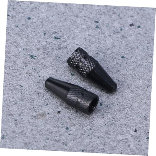12 piezas de tapas para válvulas de neumáticos de bicicleta de aleación de aluminio para bicicletas de carretera y montaña, cubiertas antipolvo con rosca lisa y protección antióxido en negro miniatura 3