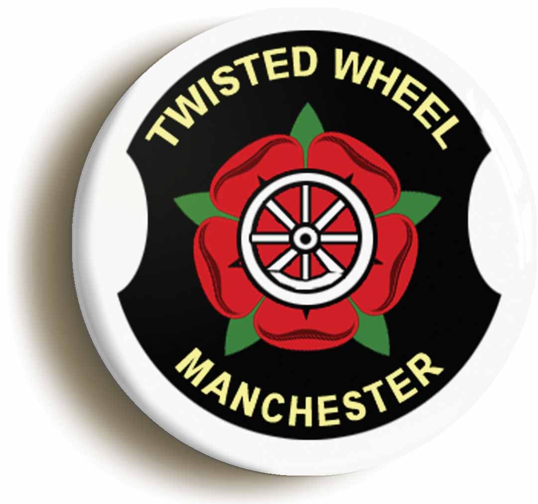 Northern Soul Twisted Wheel Manchester Fridge Magnet (Circular 2inch / 50mm Diameter)
