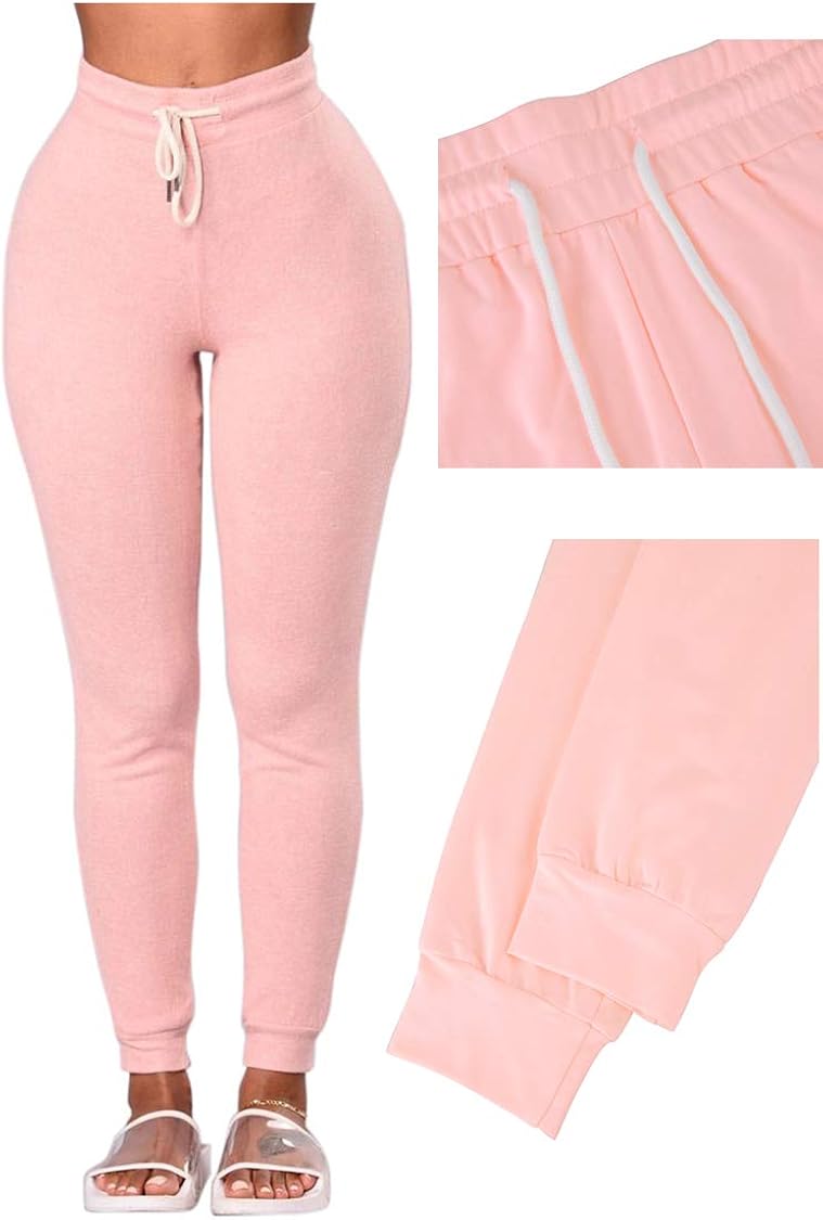 Fixmatti Women Pullover Hoodie Pockets Sweatpants Sport Jogger Sweatsuit 01-pink Medium