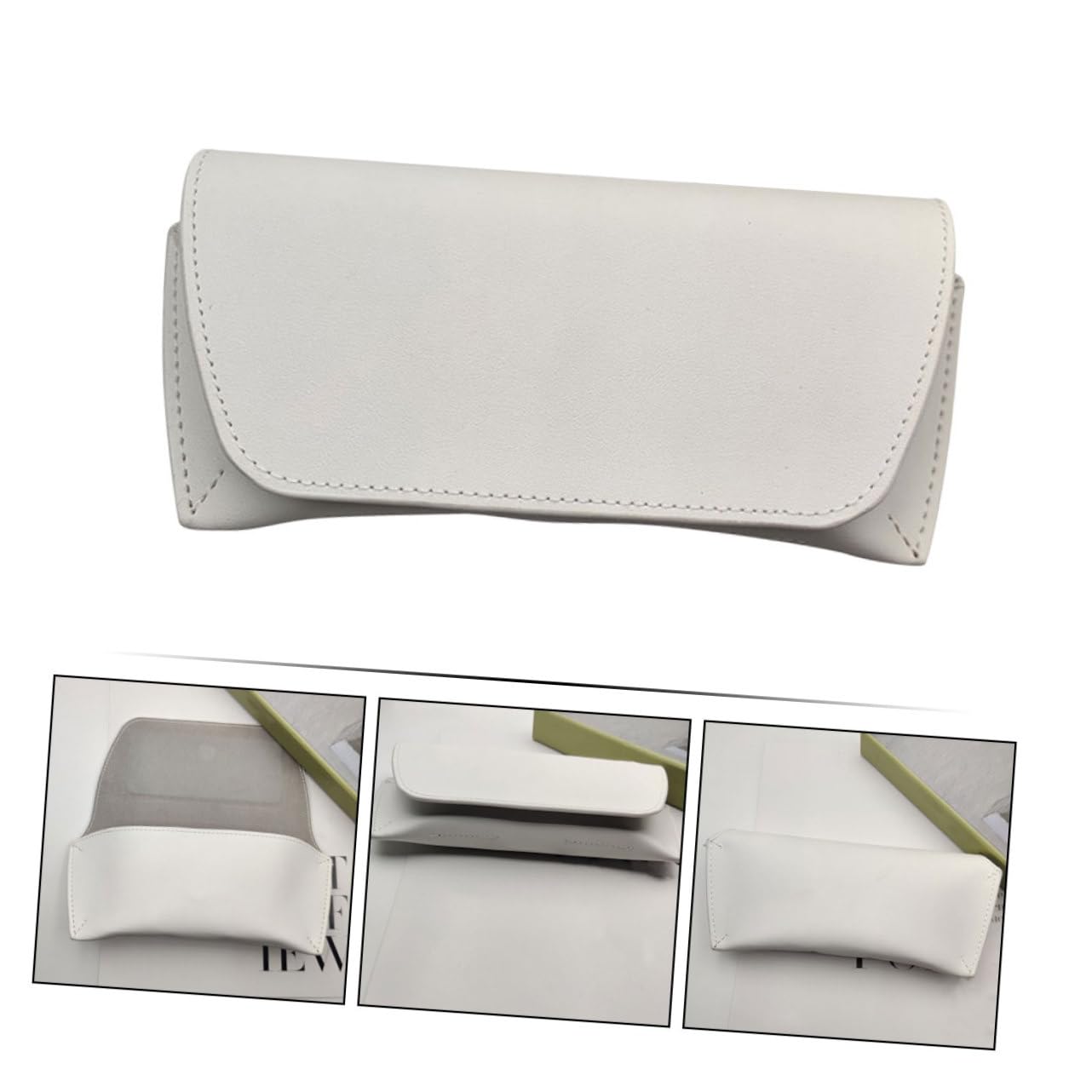 LIFKOME Copertura Protettiva Per Occhiali Custodia Per Occhiali Da Sole Da Donna Piccola Custodia Per Occhiali Custodia Per Occhiali Da Sole Per Uomo Astucci Per Occhiali Bianca Pvc