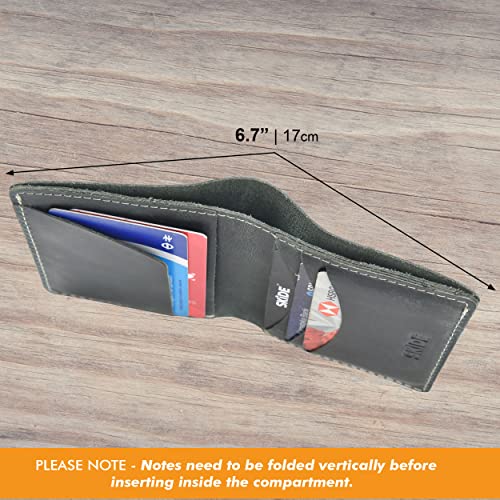 Image of SKiDE Max Hunter Slim Wallet for Men | Small Wallet for Men & Women | Minimalist Wallet & Thin Wallet | Bifold Wallet for Men (Brandy) (Turquoise Blue)