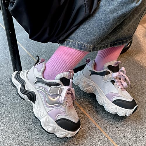 Boys Girls Tennis Casual Walking Shoes Kids Running Non-Slip Mesh Sneakers Toddler Lace-Up Soft Sole Anti Slip Shoes 6