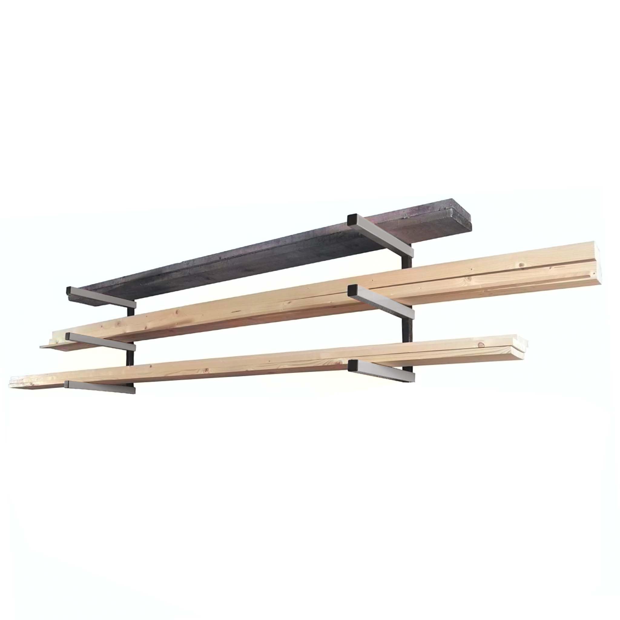 XPOtool 2X estantería para Madera con 3 Niveles 150kg de Acero Cantilever para Madera 50kg por Nivel