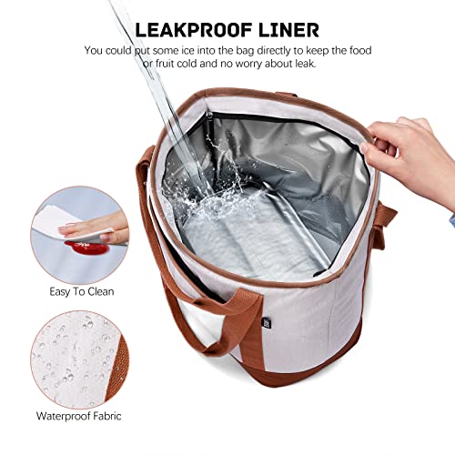 Large Insulated Cooler Bag 30 Can with Thermal Foam Leakproof Soft Cooler Bags Insulated Grocery Bag with Shoulder Strap Big Cooler Tote for Picnic, Camping, Grocery Shopping, Travel - Image 4