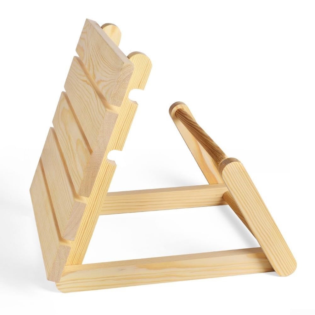 Appui-tête en bois massif avec design ergonomique, confortable pour le cou et le dos pour salles de sauna 37 x 34 cm