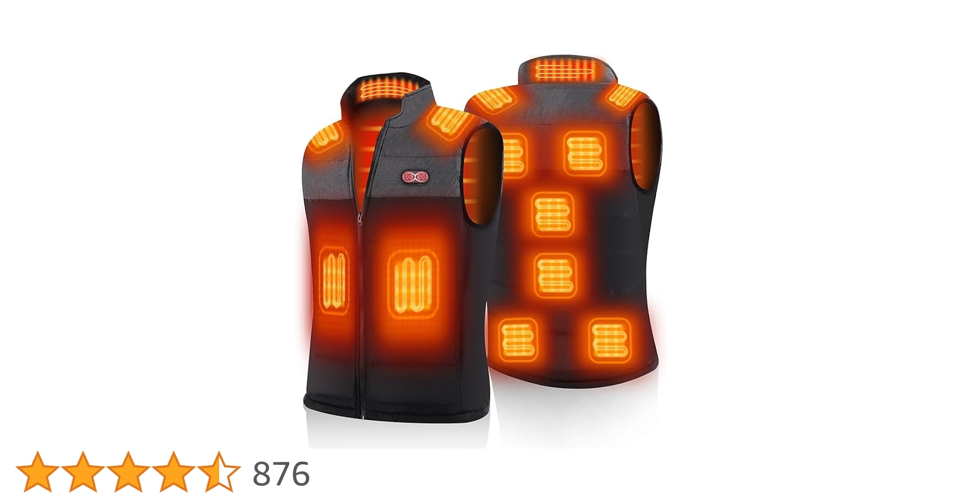 Sidiou Group Usb Smart Heated Vest Rechargeable Adjustable Temperature Heating Clothing Gilet