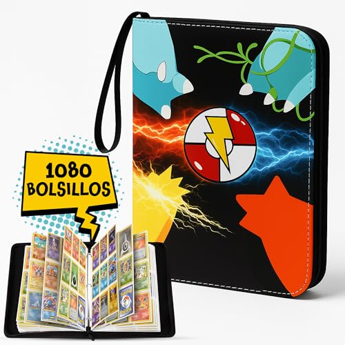 Álbum de Cartas Coleccionables con Capacidad de 1080 Cartas y 60 Páginas - Carpeta para Cartas con Fundas - Álbum para Cartas (Trading Card Game y Juegos de Cartas Coleccionables)
