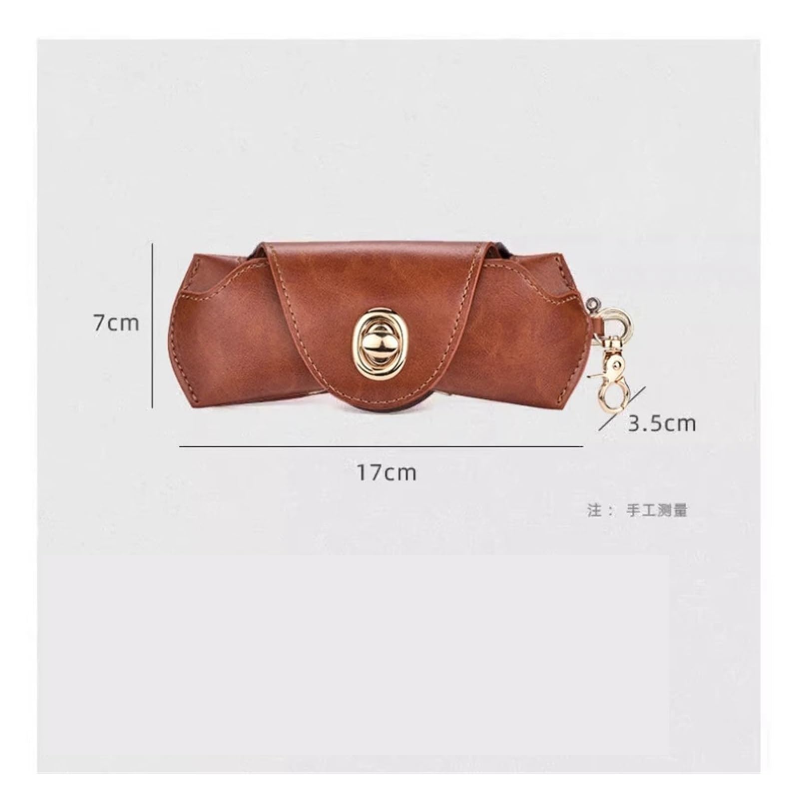 Funda de Gafas Blanda de Cuero Leather Soft Sunglasses Case Hanging Neck Portable Glasses Clip Storage Bag Eyeglasses Accessories