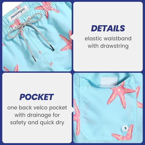 Image of maamgic Mens Slim Fit Swim Shorts Swim Trunks 7 inch Quick Dry Mens Bathing Suits with Mesh Lining