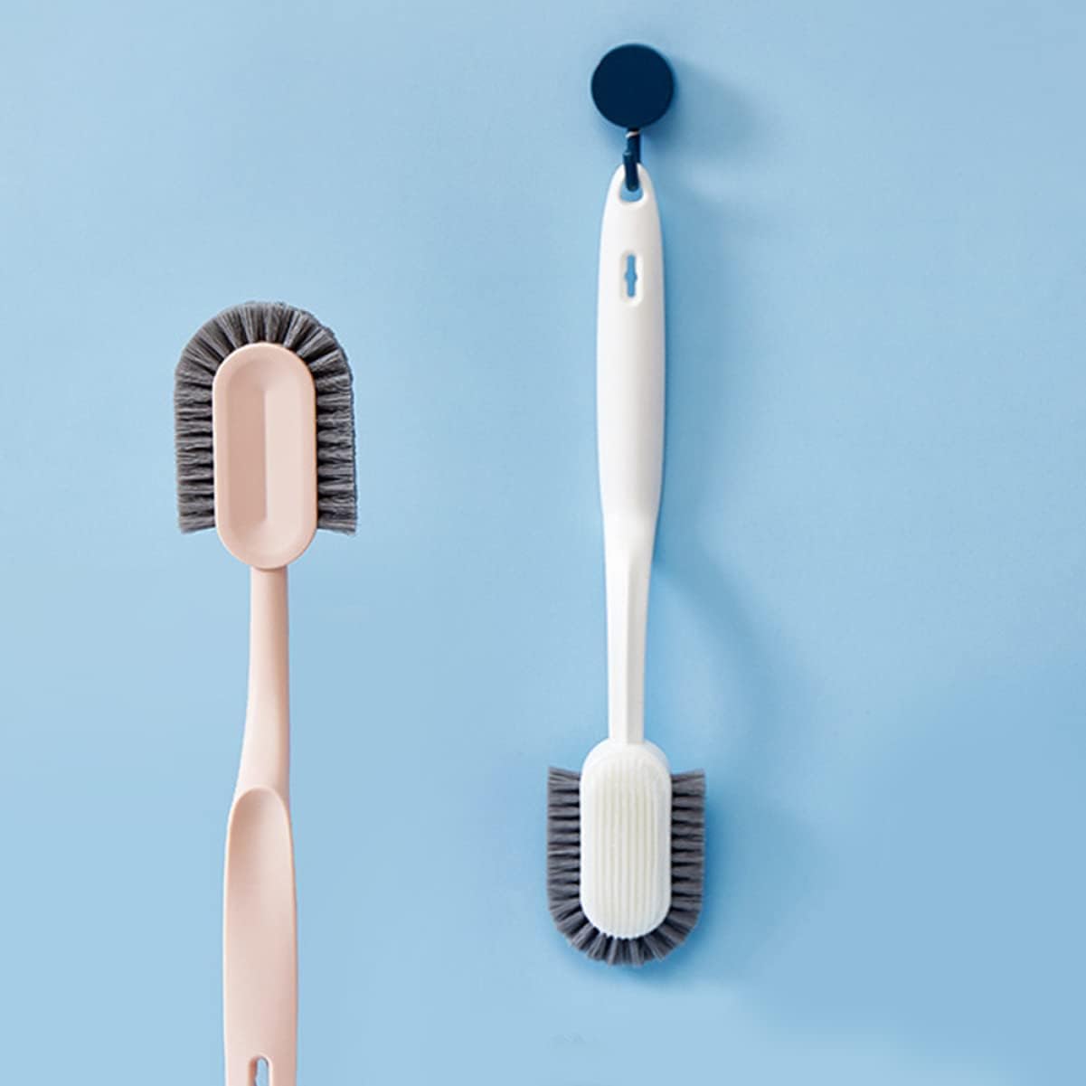 Ipetboom Cleaning Brush for Shoes Sturdy Plastic Brush Long Handle Easy to Use and Store