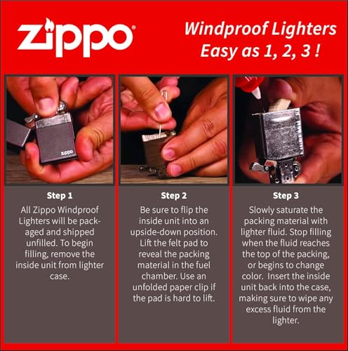 Mechero Zippo Clásico a prueba de viento Gris miniatura 6